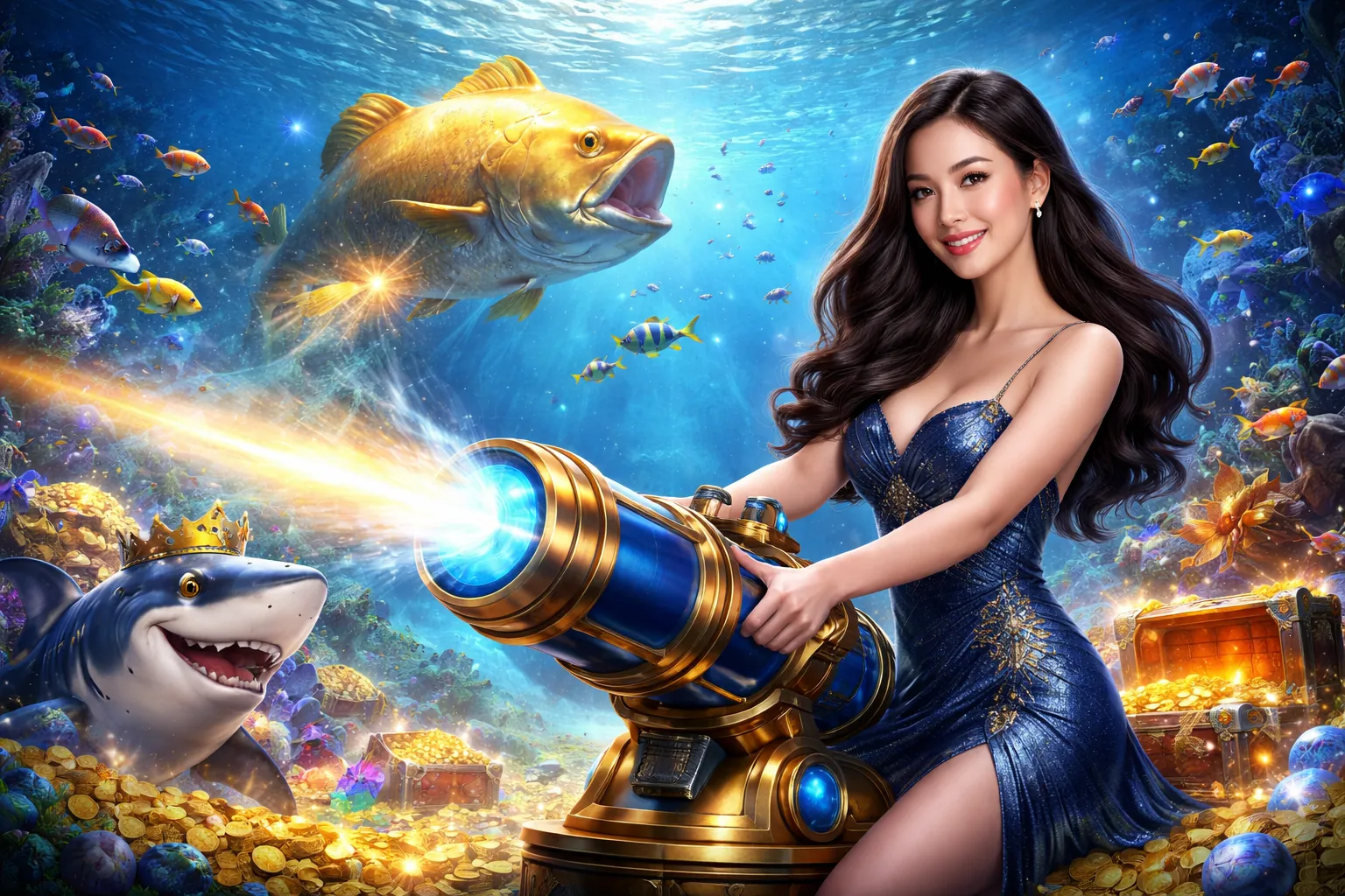 Hình ảnh đại dương rực rỡ của game Bắn Cá 777win APK